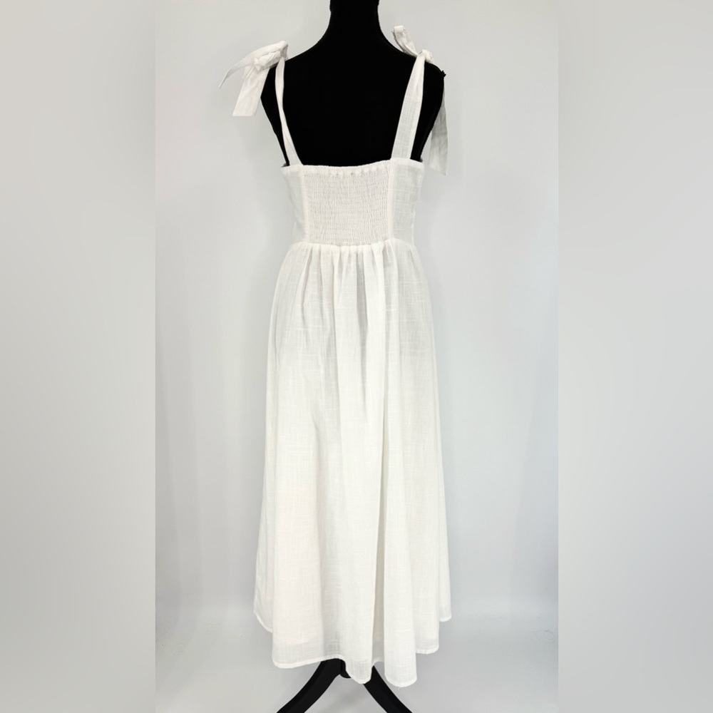 Lulus Embroidered Button Square Front Midi A-Line… - image 3